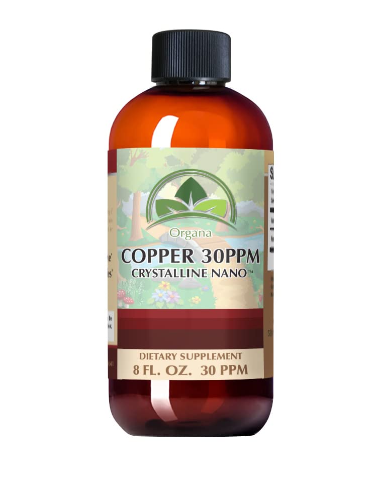 Organa Pure Crystalline Cupru lichid Supliment - 30 PPM - cupru de înaltă absorbţie