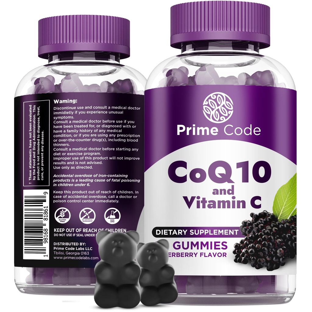 Cod Prime CoQ10 Gummies 200mg cu vitamina C 
