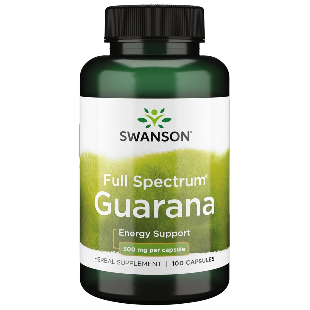 Swanson Guarana 500 Milligrams 100 Capsule
