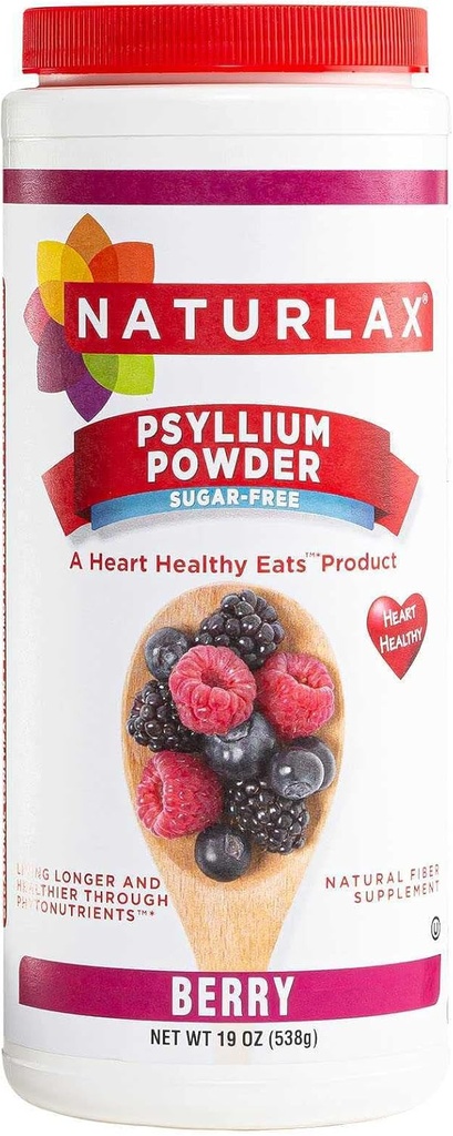 Psyllium Husk Fiber Powder, Berry Flavored 19 oz