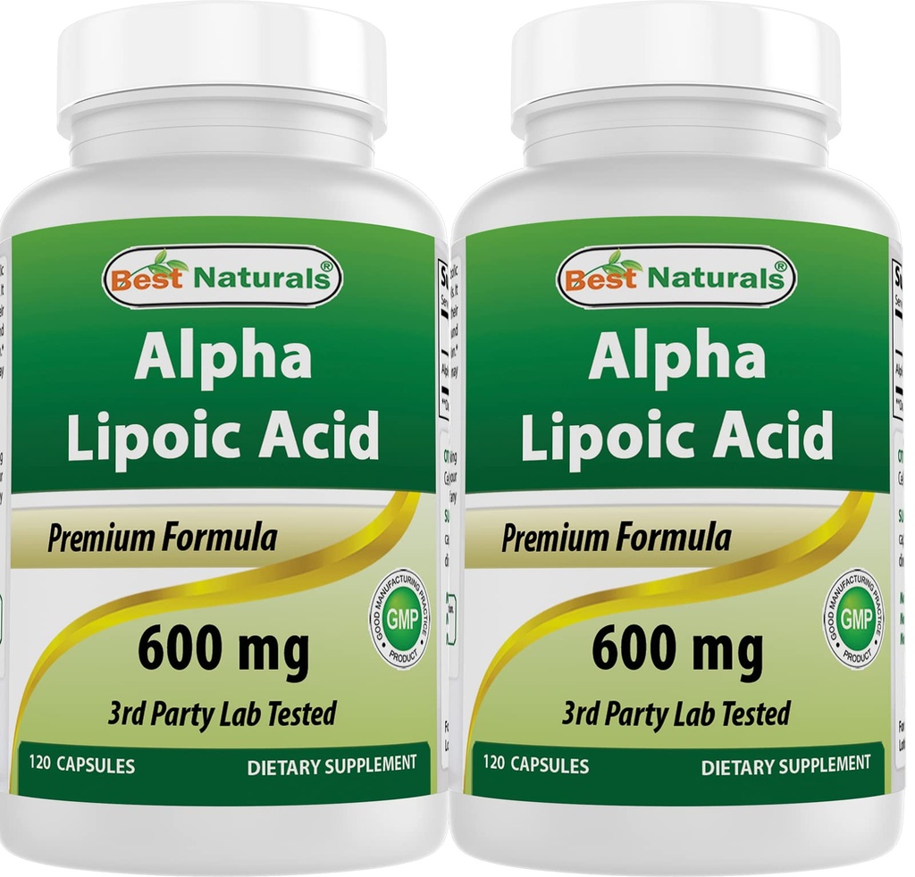 Cele mai bune naturale -- Acid alfa lipoic (ALA) - 600 mg (120 număr de identificare)