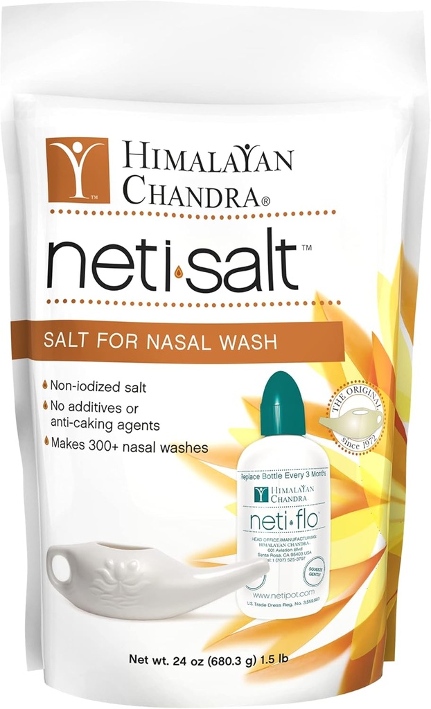 Institutul Himalayan Neti Pot Salt Bag - 1,5 lbs - Pachet de 2