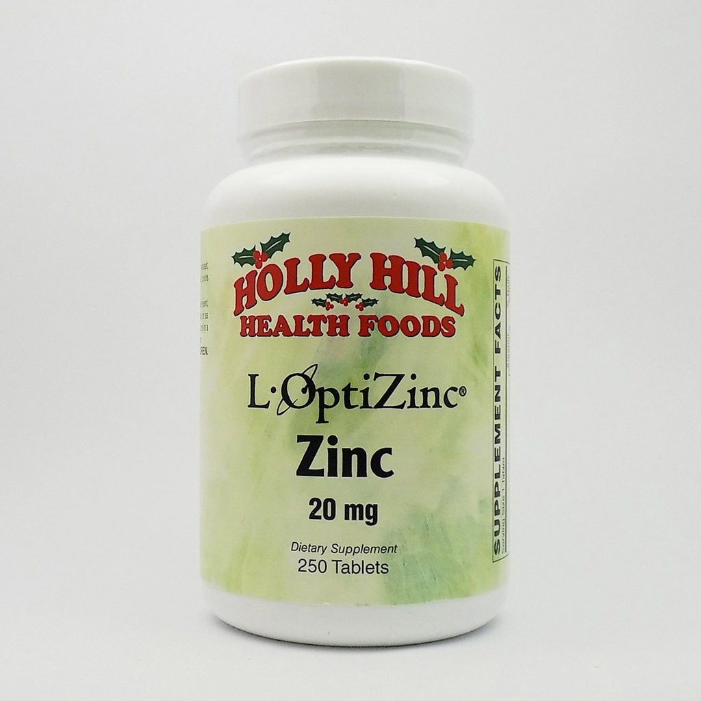 Holly Hill Health Foods, Zinc 20 MG, 250 comprimate