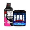 PROSUPPS L-Carnitine 3000 Stimulante Injecții cu lichid liber (Fructul Dragonului) și Mr. Hyde Signature Series Pre-Workout Energy Pudred Drink (Blue Razz) Bundle