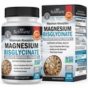 Magneziu Bisglicinat supliment Chelated - supliment de magneziu de înaltă absorbţie pentru muşchi, suport osos şi comun, non-laxative, complet umflate, non-GMO, Biodisponibilitatea maximă - 360 capsule