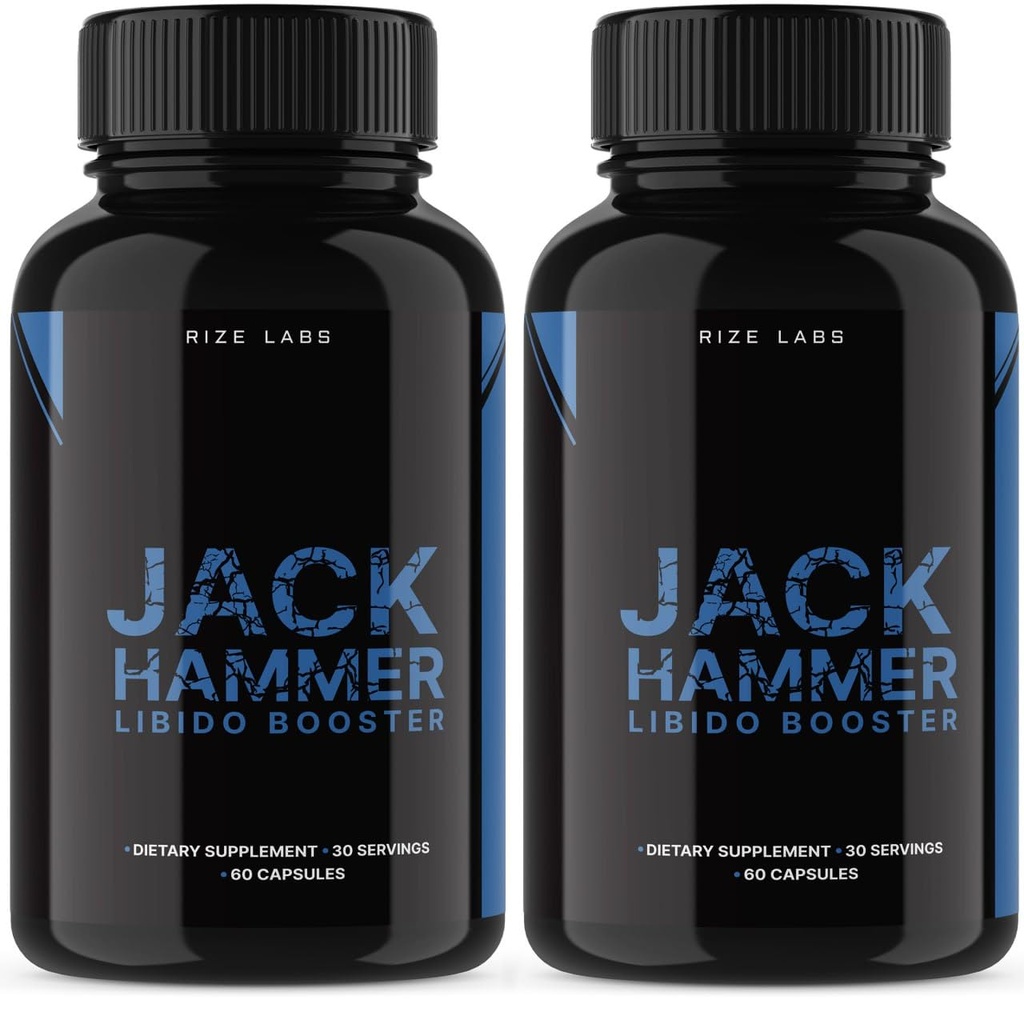 laboratoare rize - Jack Hammer Libido Booster Supliment pentru bărbați, puternic toate Formula naturală pentru a îmbunătăți performanța (120 capsule)