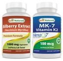 Cel mai bun extract de afine naturale 1000mg & MK-7 Vitamina K2 100 mcg
