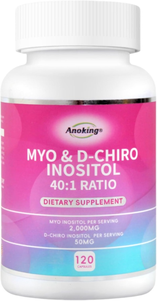 Myo-Inositol & D-Chiro Inositol Supliment pentru Echilibru de hormoni pentru femei 