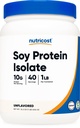 Nutricost Soy Proteine Izolate Pulbere, 1 LB Nearomat - 10 grame de proteine per servire, Vegan, OMG- gratuit & Gluten