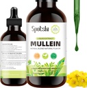 Picături Mullein pentru plămâni - Detoxifiere pulmonara pentru sistemul respirator, ajutor natural de somn și suport imunitar, picături de tinctură non-GMO, aprovizionare vegetarian 1 lună