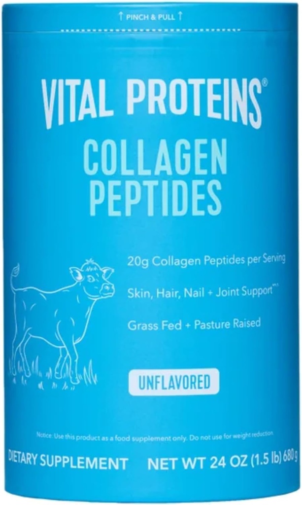 Proteine vitale Colagen Peptides supliment alimentar nearomatizat (Net Wt 24 Oz);