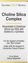 California Gold Nutrition Choline Silicon Biodisponibil și stabilizat cu colină și L-Carnitină, 2 fl oz (59 ml)