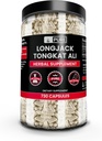 Ingrediente originale pure LONGJACK (Tongkat Ali) (730 capsule) Nu Magneziu sau Rice Fillers, întotdeauna pură, Lab verificat