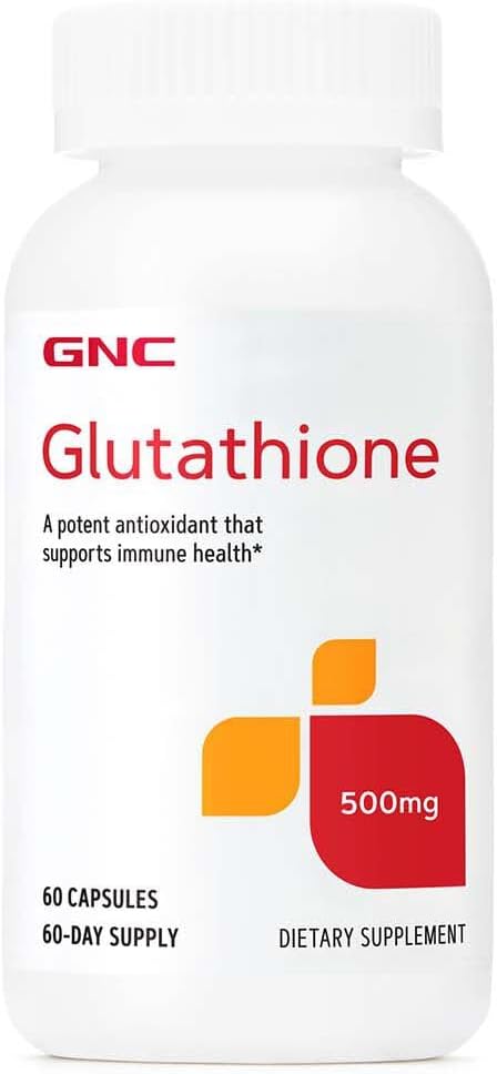 GNC Glutathione 500mg, 60 Capsules, Supports Immune Health