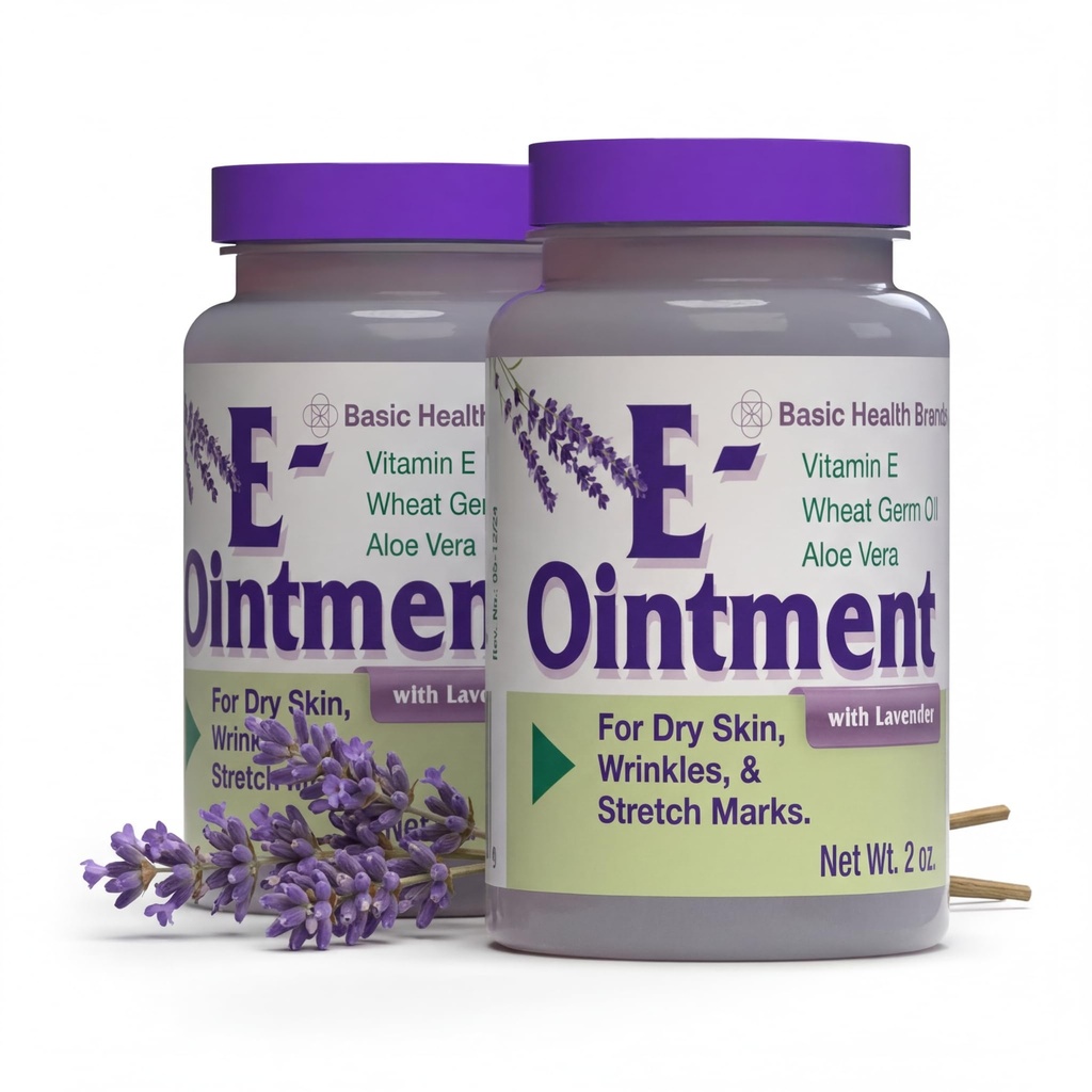 Branduri de bază - vitamina E Ointment cu lavandă - 2oz - Îmbunătăţirea umezelii - 2-Pachet