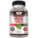 Kaya Naturals Red Panax Ginseng + Ginkgo Biloba - Nootropic Brain Supplement - Cognitive and Concentration Supplement - Brain Booster, Focus, and Memory Supplement - 180 Capsule