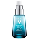 Vichy Minerale 89 Eye Ser, Acid hialuronic și cremă de cafeină, sub crema ochilor pentru cercuri întunecate, Reductor de hidratare și puffiness, Optalmolog testat