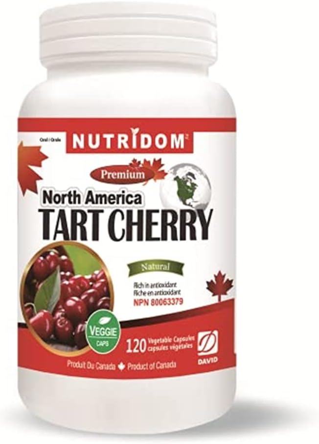Nutridom Nord-American Tart Cherry 500mg-120 VCaps, Natural, Non-GMO