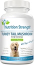 Turcia Tail Mushroom pentru câini pentru a sprijini un sistem imunitar puternic, promovarea sanatate Gut, activitate antioxidanta si ajutor inflamator, Reduce oboseala si creste rezistenta, 120 comprimate masticabile