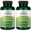 Swanson Tri-Fiber Complex - Digestive Health Suplement Made with Psyllium, Oat Bran, & Apple Pectin - (100 Capsule) (2 Pack)