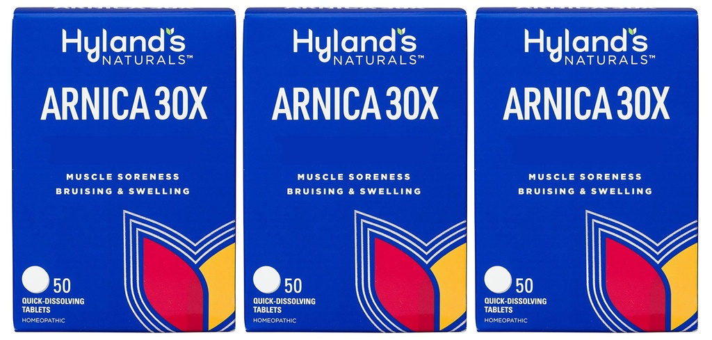 Hyland's Arnica 30x 50 comprimate (3 ambalaj = 150 comprimate), vânătăi, inflamaţii, dureri musculare