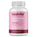 BESTVITE Myo & D-Chiro Inositol (120 Vegetarian Capsules) - 40:1 Ratio - No Stearates - Vegan - Non GMO - Gluten Free