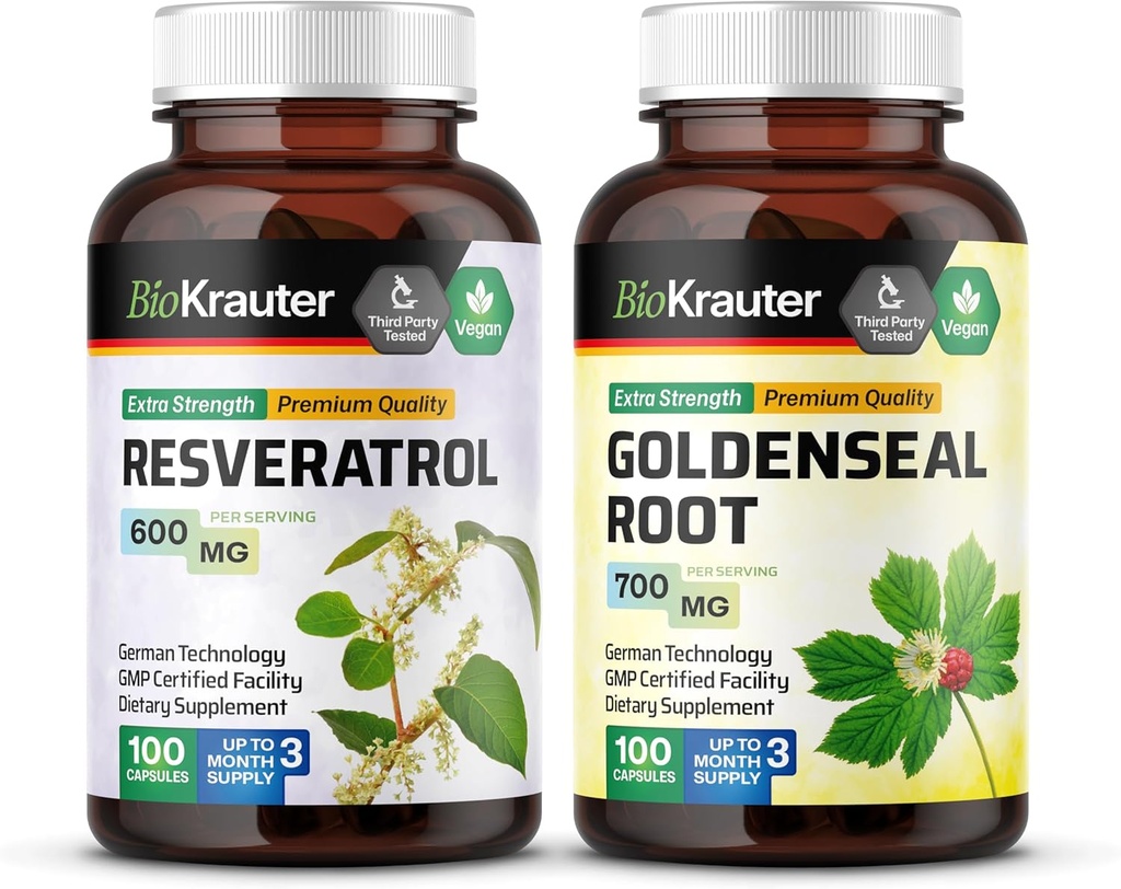 BIO KRAUTER Resveratrol 100 capsule & Goldenseal 100 capsule