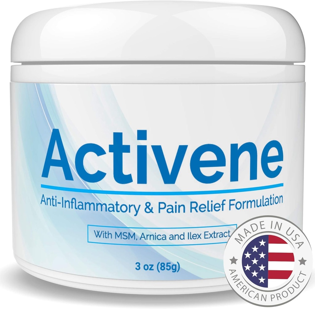 Activene Pain Relief Cream - Formulare antiinflamatorii cu puternic Arnica, Mentol & MSM pentru articulații, Tendoane & Muschi. Ales de suferinzi de artrită, genunchi, umăr, gât, spate & alte dureri