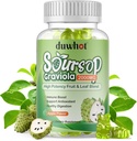 Soursop Gummies 2000MG, Soursop Leaf & Fruit Extract pentru adulţi, Soursop Fruits w/Vitamic C for Immune Support, Antioxidant and Digestive Aid, Vegan, 60 Counts