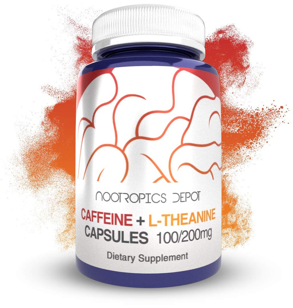 Nootrops Depot Cafeina și L-Theanin Capsulele 