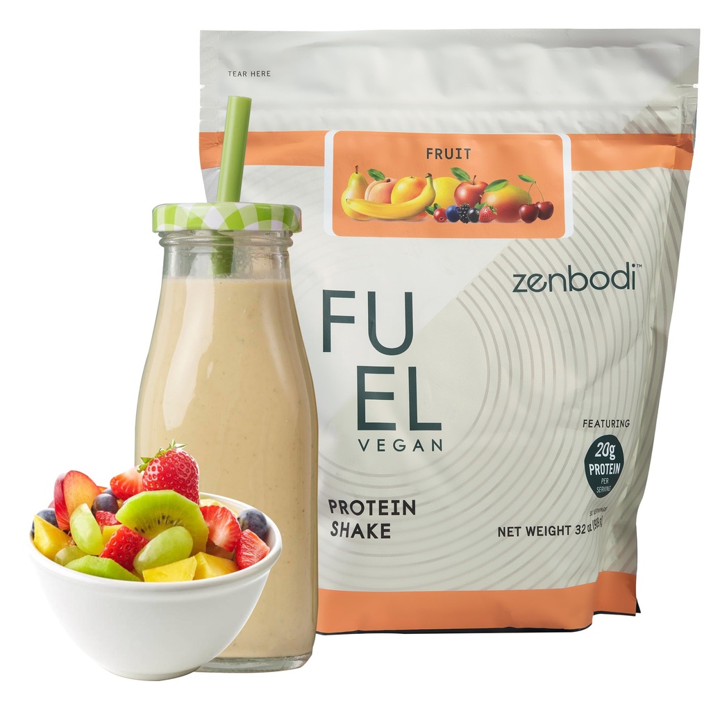 Combustibil Vegan praf de fructe aroma - 21g de proteine Fiecare servire, delicioasa planta-Blend pentru cresterea musculara, Crafted de mazăre, cu Vegan D3, fără arome artificiale, Gluten-Free