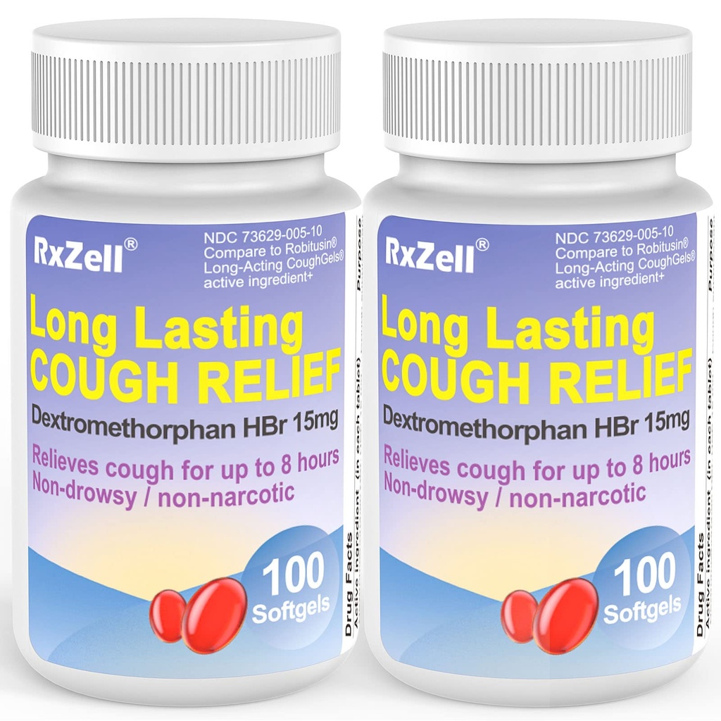Dextrometorfan HBR 15mg (200 Softgels), 8 Ore de lungă durată, non-Drowsy, Tuse/Supresant Bronhial