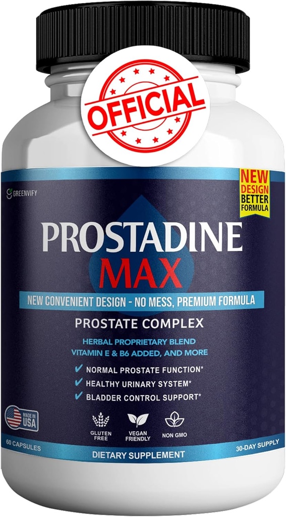 Suplimente de prostată Max pentru bărbaţi Capsule, Suplimente pentru sănătate - Rezistenţă maximă, Toate naturale pentru a sprijini funcţia normală şi sănătoasă, Recenzii Prosta Vive (60 capsule)