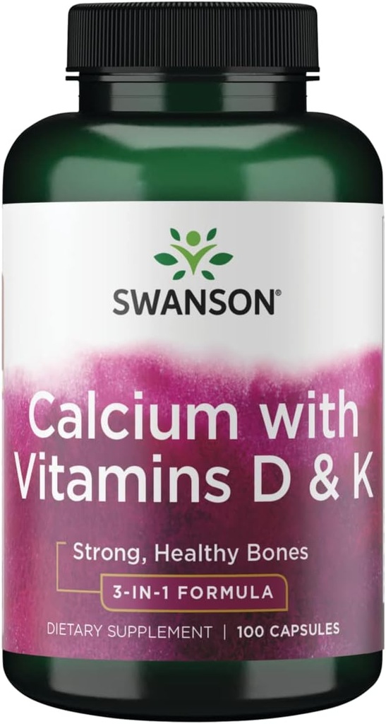 Swanson Tricalcic Complex cu vitamine D & K 100 Capsule