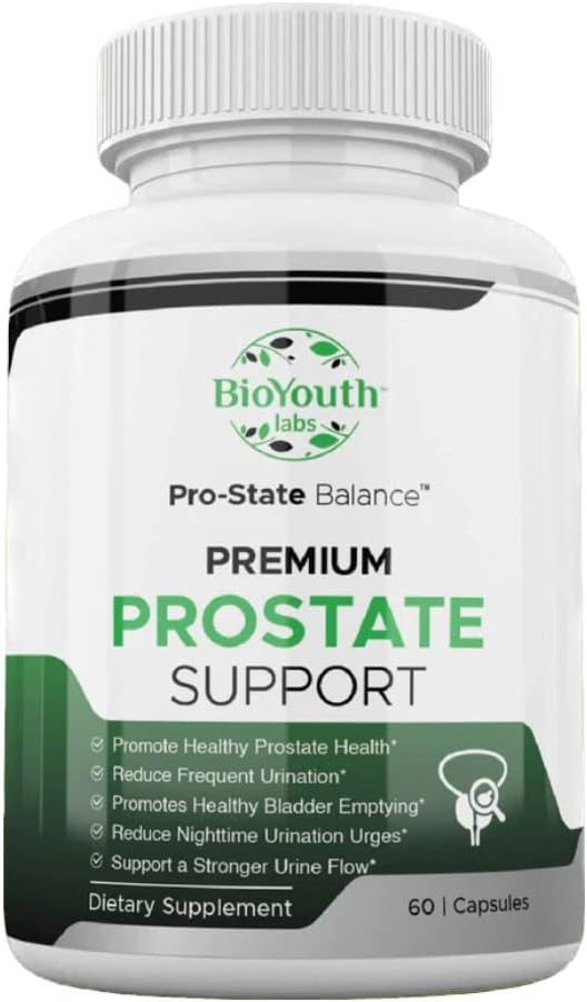 Natural Prostate Supliment pentru bărbaţi, 60 Capsule - Amestec nutritiv de usturoi, Punicalagins, Tribulus Terrestris & Seleniu