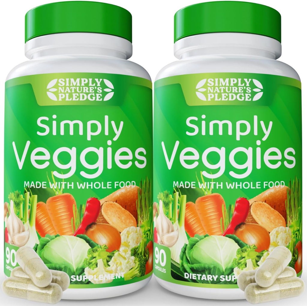 Pur și simplu promisiunea naturii - 90 Capsule vegetale - 2 lună de aprovizionare - Made with Whole Food Superfoods, Packed with Beta Caroten & 18 Different Legume - 100% Soy Free