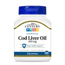 21st Century Norvegian Cod Ulei de ficat, 400 mg, 110 Softgels