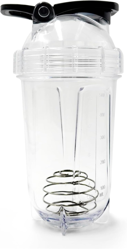 Blender Shaker Sticla, 500ml/16oz, Seif de spălat vase, Shatterproof, Portable Pre Workout Whey Proteine Drink Cup, Mixes Cocktail-uri Shakes, cadouri pentru barbati femei, cadouri elefant alb pentru adulti