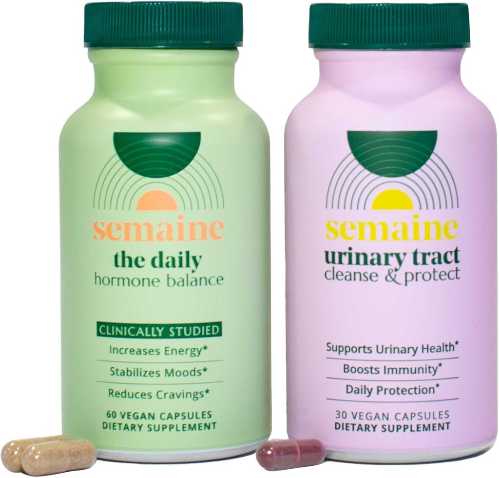 Semaine Hormone Balance & Bladder Health Bundle - Promote Healthy Bladder, Support Cellular Energy, Immunity, Mood & Hormone Balance. | 1 Month Supply