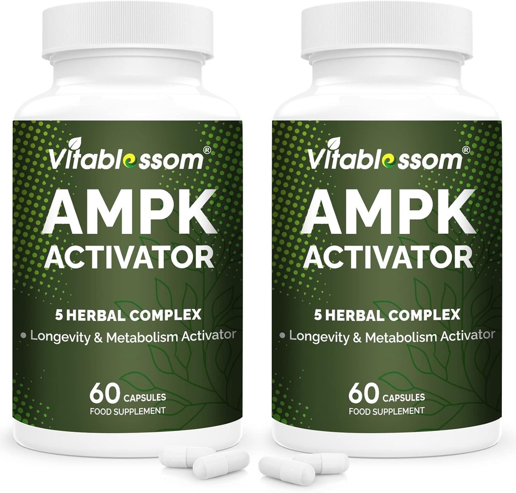 AMPK Activator Supliment, 5 în 1 Jiaogulan Gynostemma AMPK Metabolic Activator 120 Capsule vegetariene(120 Count (Pachet de 2))