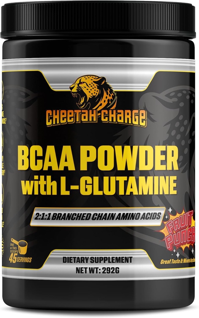 BCAA pulbere cu L-glutamină 
