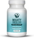 Mighty Omega 1000 Pottent Omega 3 Supliment 1000 MG EPA DHA pentru o capsulă doză mare Omega 3 Ulei de pește South Pacific Anchovy Sursat - Trigliceride Omega 3 supliment acid gras