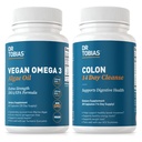 Dr. Tobias Vegan Omega 3 Algae Ulei și Colon 14 Ziua Cleanse pentru Digestia îmbunătățită, suport Gut & Imune, și sănătatea generală