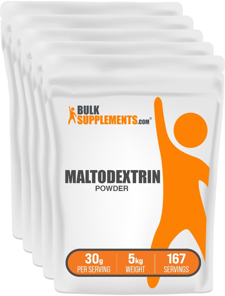 BulkSupplements.com Maltodextrin pulbere - Maltodextrin Supliment pentru Boost de energie, grad alimentar - fără aromă & Gluten gratuit, 30g per Serving, 1kg (2,2 lbs) (Pachet de 1)