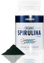 Premium Organic Spirulina Powder- Vegan, Enriched Vitamin B12 Complex, Phycocianin, Energy Boost, Non-GMO, Gluten Free & Non-Iradiated, USDA, Naturland, Halal Certified-100g