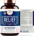 Menopauza Suplimente pentru femei - Windsor Botanicals Multivitamine cu Chastebry, Black Cohosh pentru Flash-uri fierbinți, Menopause Relief și Hormon echilibru pentru femei - 60 pastile naturale progesteron Estrogen