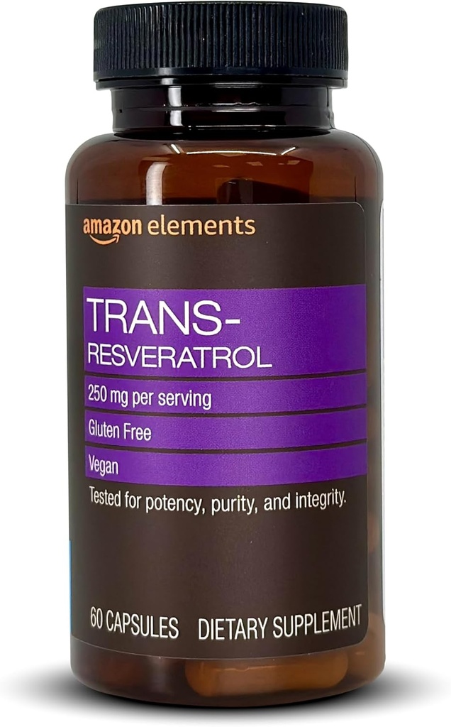   Elements Trans-Resveratrol, 250 mg, 60 Capsules, 2 Month Supply, Vegan