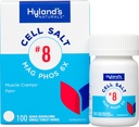 Hyland nr. 8 Celulele de sare Mag Phos 6X, PMS Relief, Homeopatic natural de ajutor de durere menstruală şi simptome musculare Crampa, Relaxator musculare, rapid de rezolvare tablete, 100 Conte