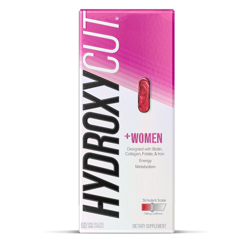 Hidroxicut +Femeile - 60 Capsule lichide cu eliberare rapidă - include Biotina, Colagen, Folate & Fier
