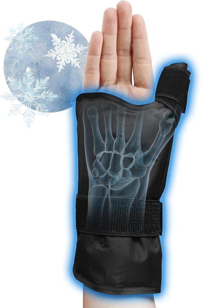 Wrist Ice Pack Wrap, Gel Compression Support, Flexible Hot & Cold Brace for Hand Rănile reutilizabile, Reumatoid, Tendinita, Umflare, Carpal Tunnel, Artrita, Frig Pack for Pack and Muscle Terapie